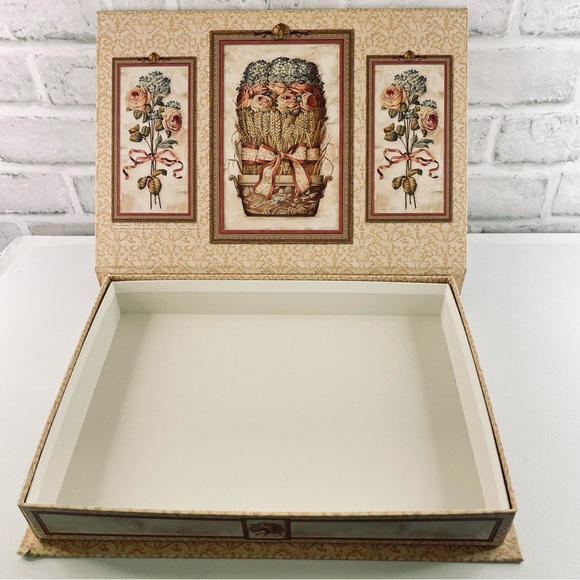 Keepsakes/Memory/Jewelry Box Country French Cottage Floral Rectangular 12.5 x 9 - Picture 8 of 16